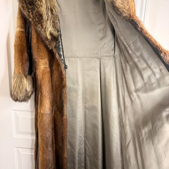 Authentic Mink Fur Long Coat - Picture 3 of 5